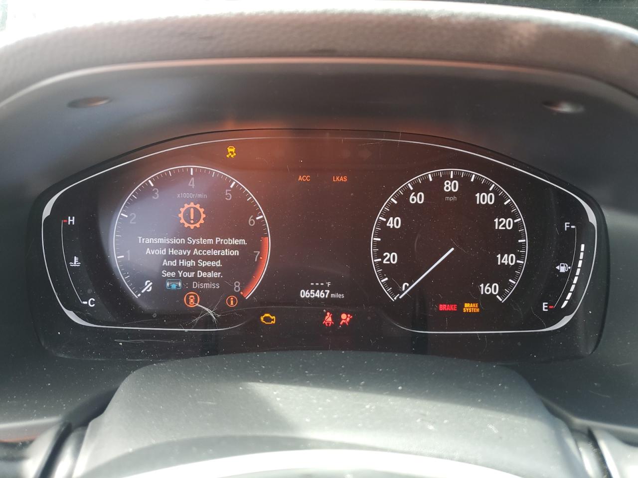 2020 Honda Accord VIN 1HGCV1F34LA091649 Copart auction photo, front end / side damage thumbnail 9