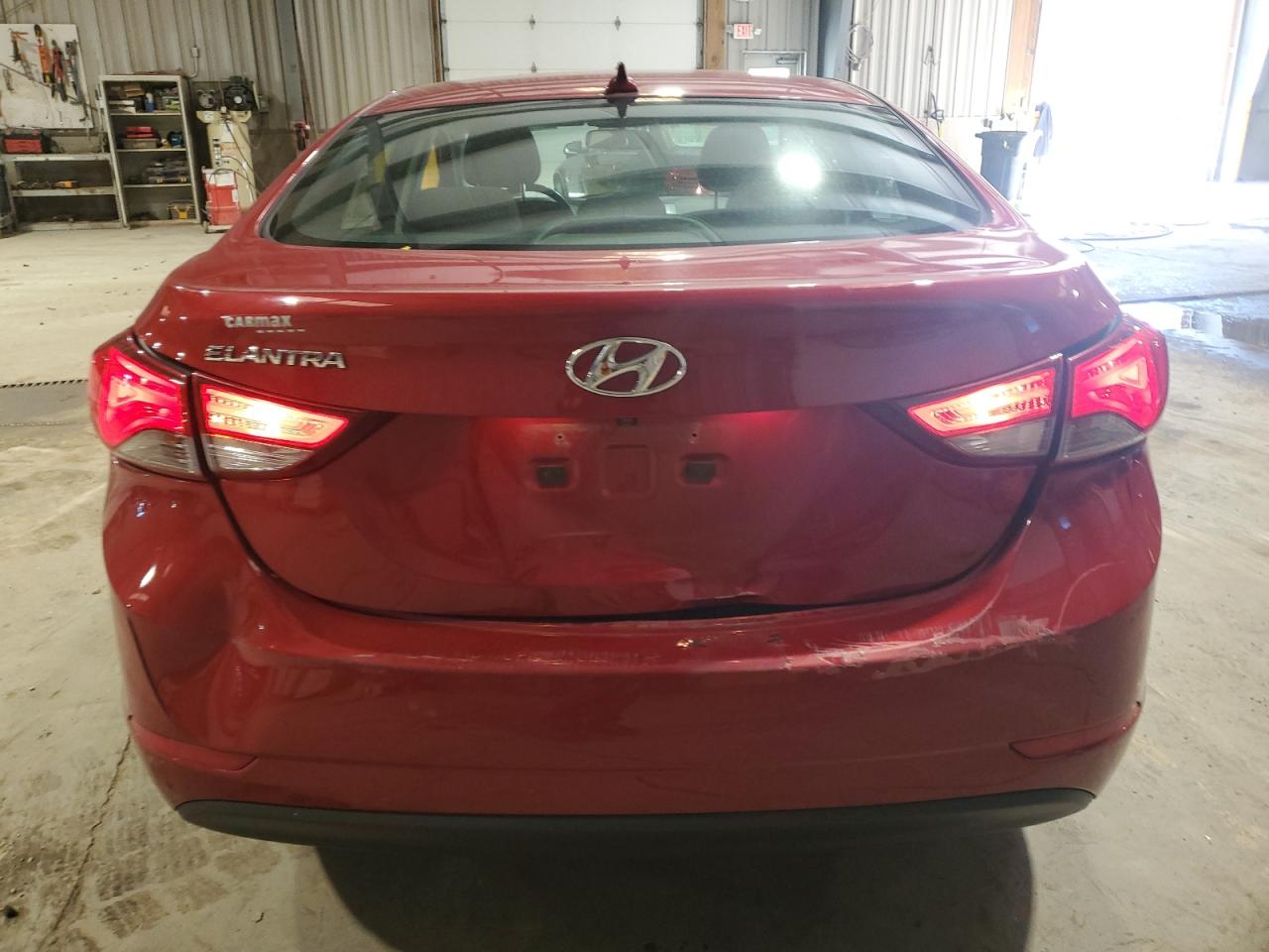 2016 Hyundai Elantra VIN KMHDH4AE2GU599851 Copart auction photo, rear end damage thumbnail 6