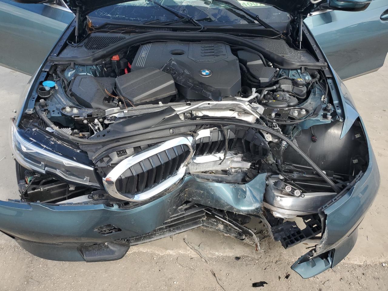 2021 BMW 3er VIN 3MW5R7J06M8B67362 Copart auction photo, front end damage thumbnail 12