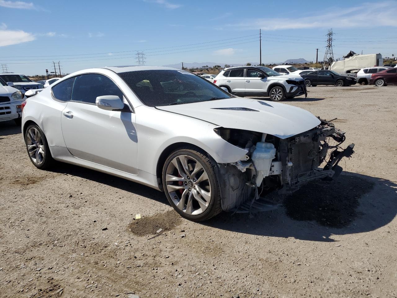 2013 Hyundai Genesis VIN KMHHU6KJ2DU092061 Copart auction photo, front end / side damage thumbnail 4