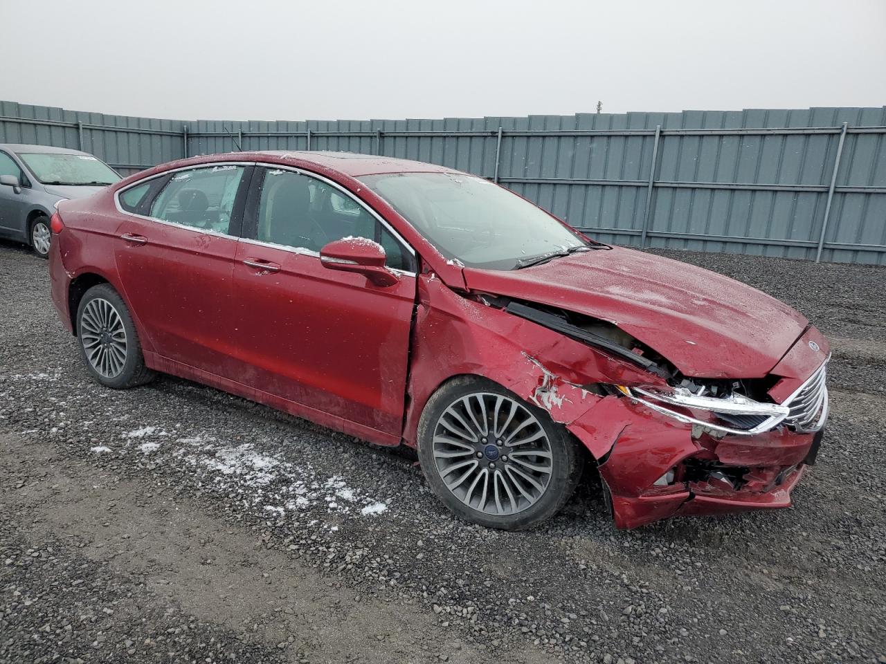 2017 Ford Fusion VIN 3FA6P0T97HR376129 Copart auction photo, front end / rear end damage thumbnail 4
