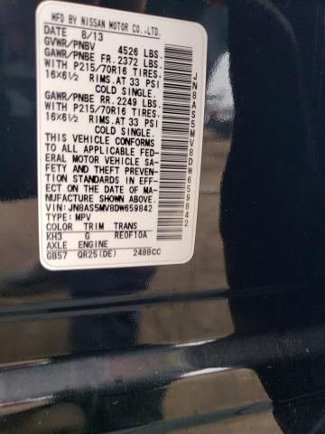 2013 Nissan Rogue VIN JN8AS5MV8DW659842 Copart auction photo, side damage thumbnail 13