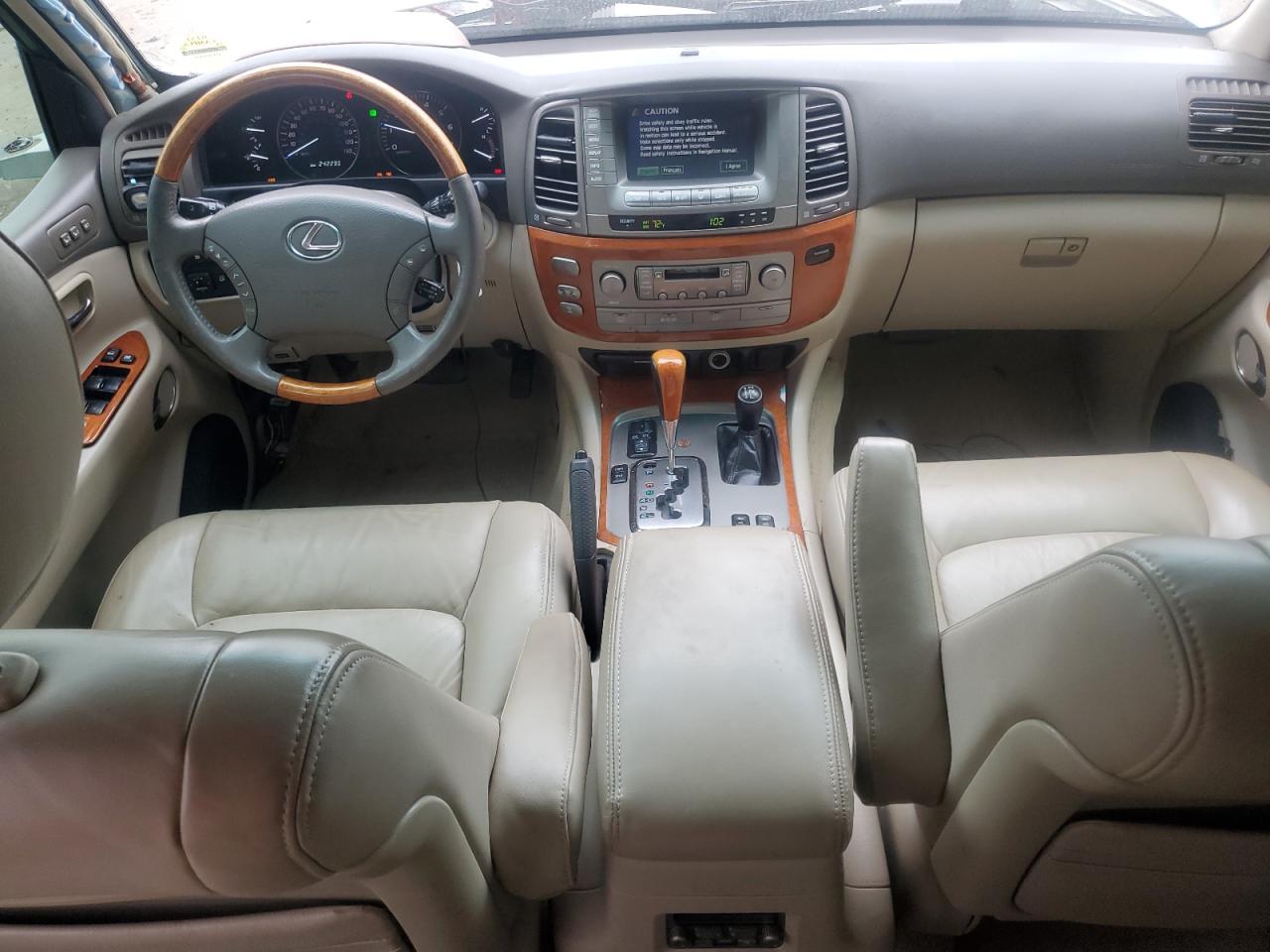 2004 Lexus LX VIN JTJHT00W943538471 Copart auction photo, front end / side damage thumbnail 8