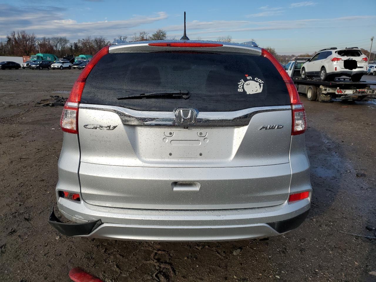 2015 Honda CR-V VIN 2HKRM4H7XFH639325 Copart auction photo, side / undercarriage damage thumbnail 6