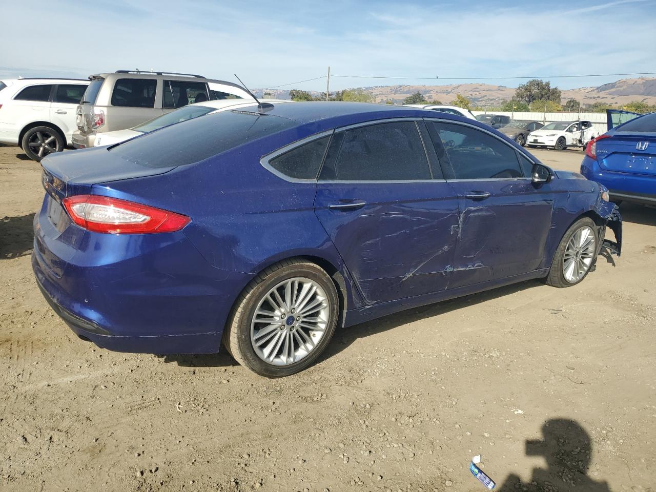 2014 Ford Fusion VIN 3FA6P0LU7ER356642 Copart auction photo, front end / side damage thumbnail 3