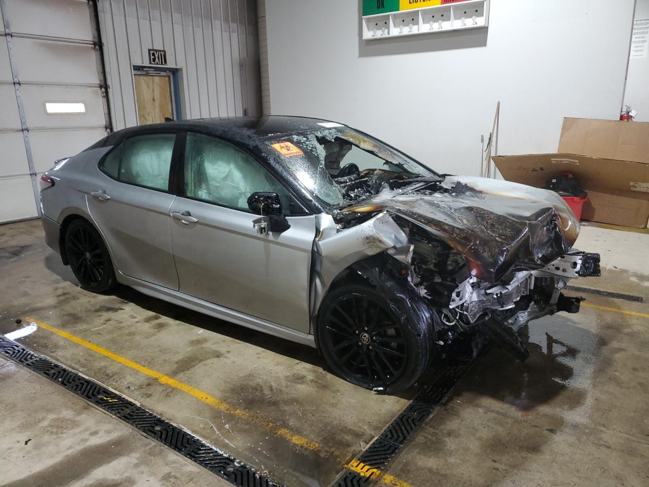 2023 Toyota Camry VIN 4T1K61BK6PU074999 Copart auction photo, front end / burn - engine damage thumbnail 4