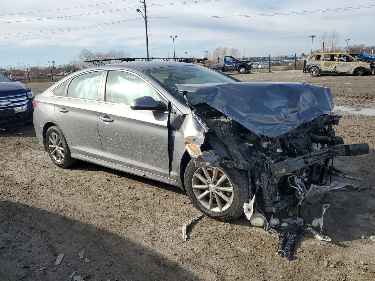 2018 Hyundai Sonata VIN 5NPE24AFXJH708478 Copart auction photo, front end / mechanical damage thumbnail 4