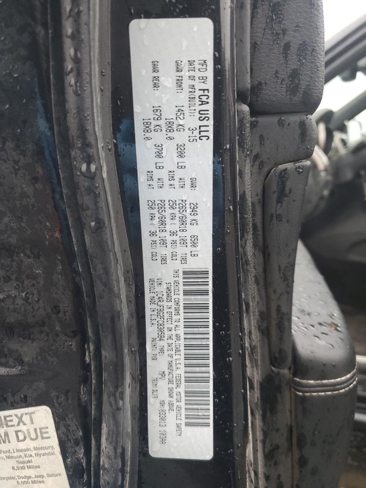 2015 Jeep Grand Cherokee VIN 1C4RJFBG2FC830584 Copart auction photo, normal wear damage thumbnail 13