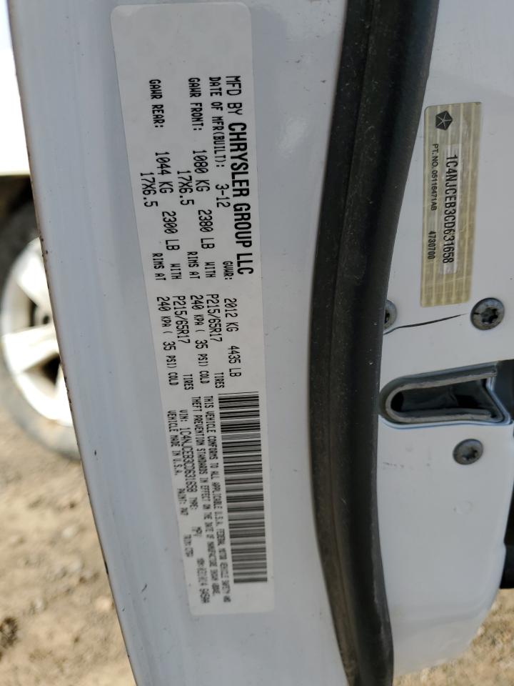 2012 Jeep Compass VIN 1C4NJCEB3CD631658 Copart auction photo, front end / minor dent/scratches damage thumbnail 15