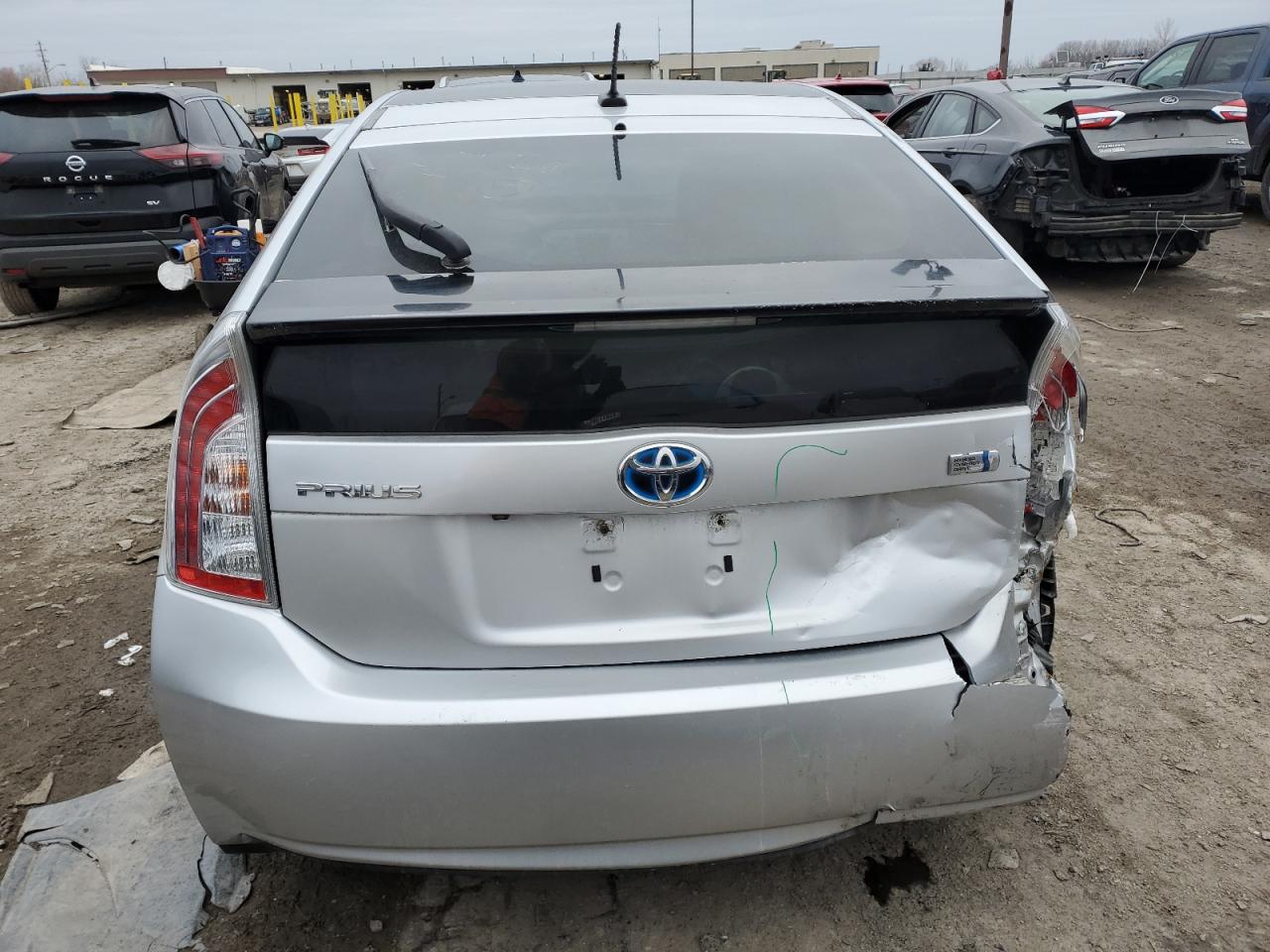 2014 Toyota Prius VIN JTDKN3DU0E1834909 Copart auction photo, rear end / mechanical damage thumbnail 6