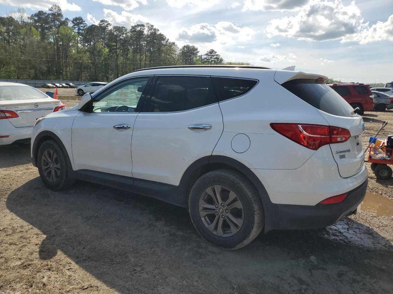 2014 Hyundai Santa Fe VIN 5XYZU3LB1EG227581 Copart auction photo, front end / side damage thumbnail 2