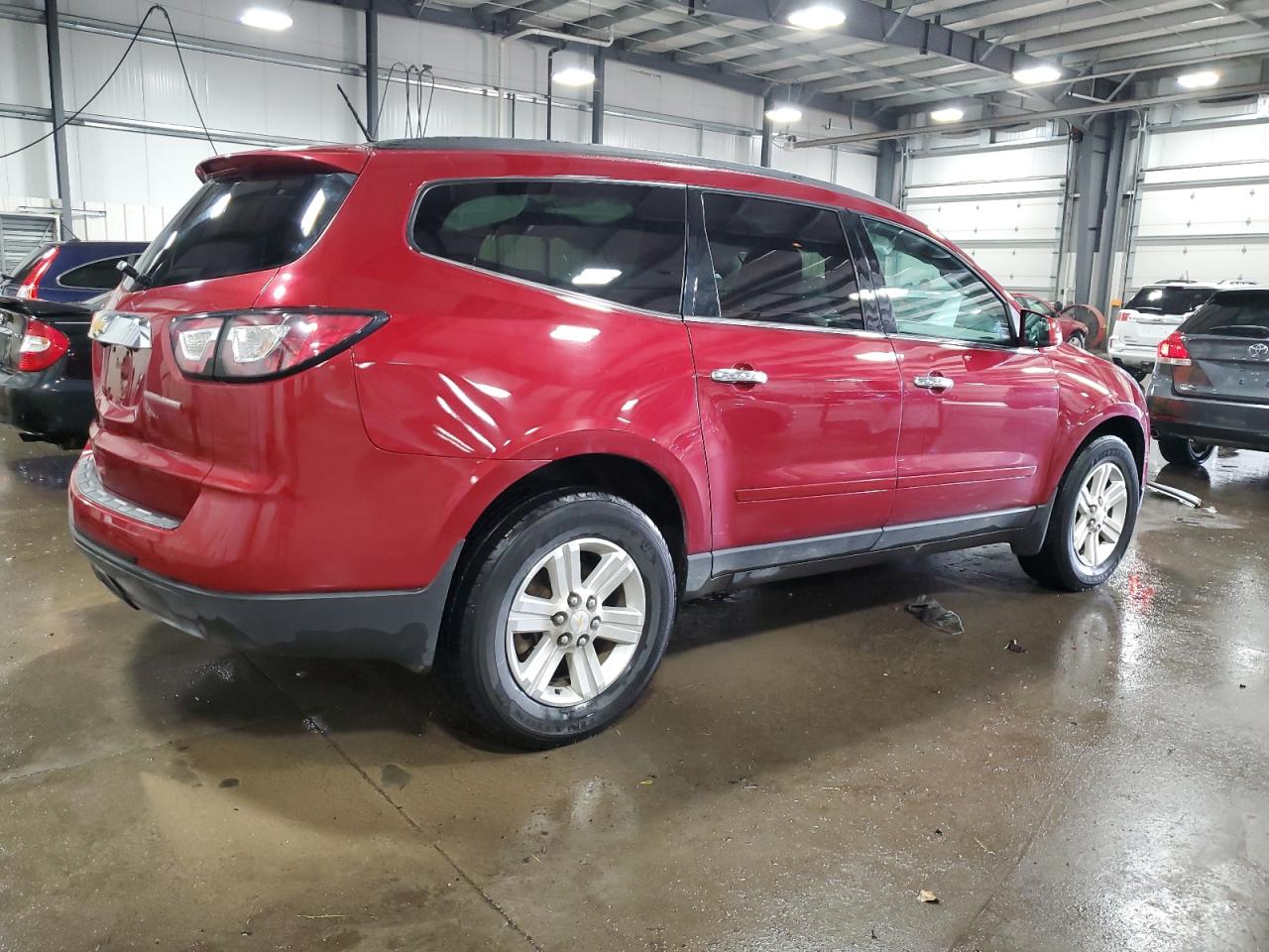2014 Chevrolet Traverse VIN 1GNKVGKD8EJ160946 Copart auction photo, side / front end damage thumbnail 3