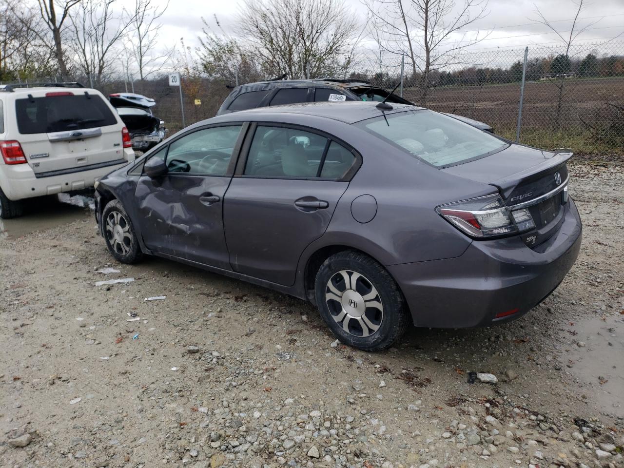 2014 Honda Civic VIN 19XFB4F24EE002059 Copart auction photo, side / front end damage thumbnail 2