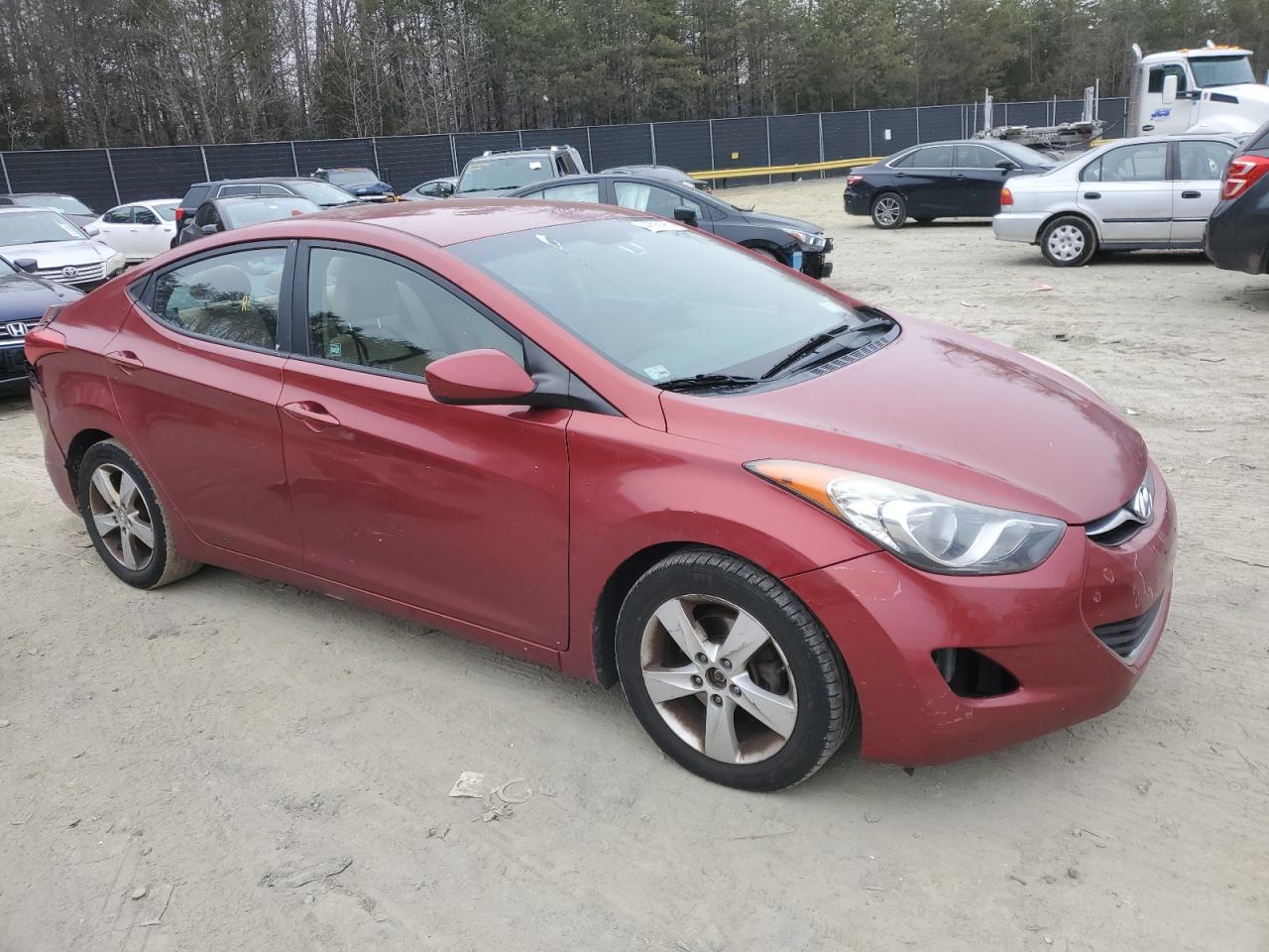 2013 Hyundai Elantra VIN 5NPDH4AE1DH353934 Copart auction photo, rear end / front end damage thumbnail 4