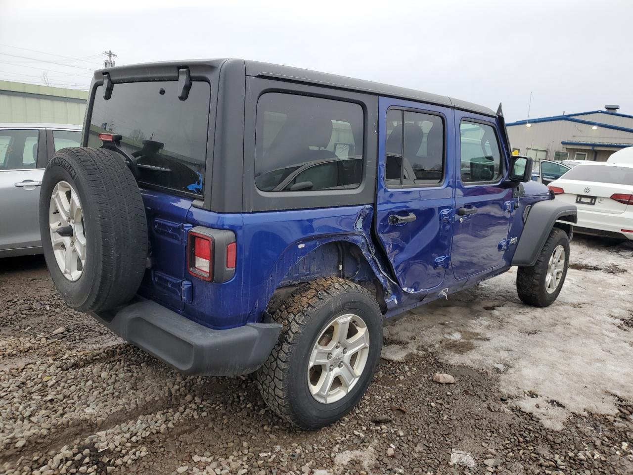 2020 Jeep Wrangler VIN 1C4HJXDN2LW138882 Copart auction photo, side damage thumbnail 3