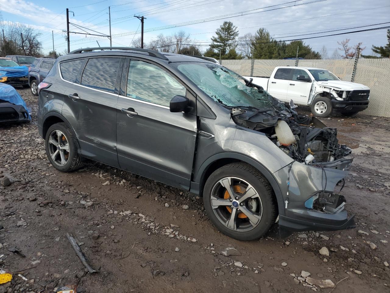 2018 Ford Escape VIN 1FMCU0HD2JUA60263 Copart auction photo, burn - engine / burn - interior damage thumbnail 4