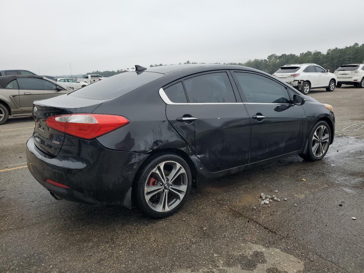 2014 KIA Forte VIN KNAFX4A8XE5059372 Copart auction photo, side damage thumbnail 3
