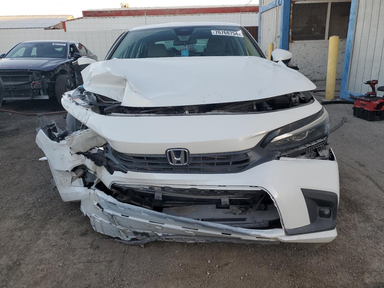 2022 Honda Civic VIN 2HGFE2F27NH520572 Copart auction photo, front end / frame damage damage thumbnail 5