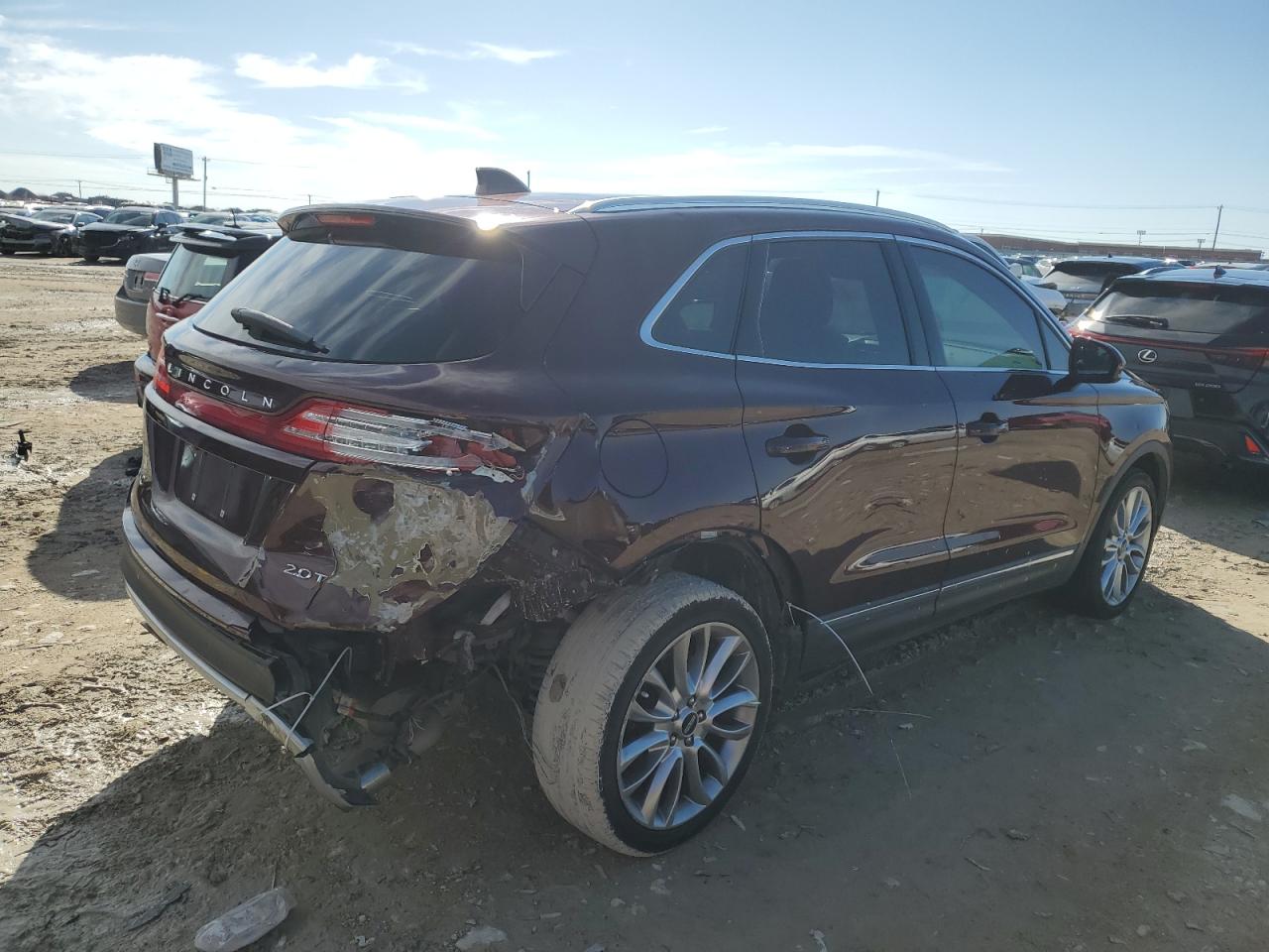 2017 Lincoln MKC VIN 5LMCJ3C98HUL03837 Copart auction photo, rear end / front end damage thumbnail 3