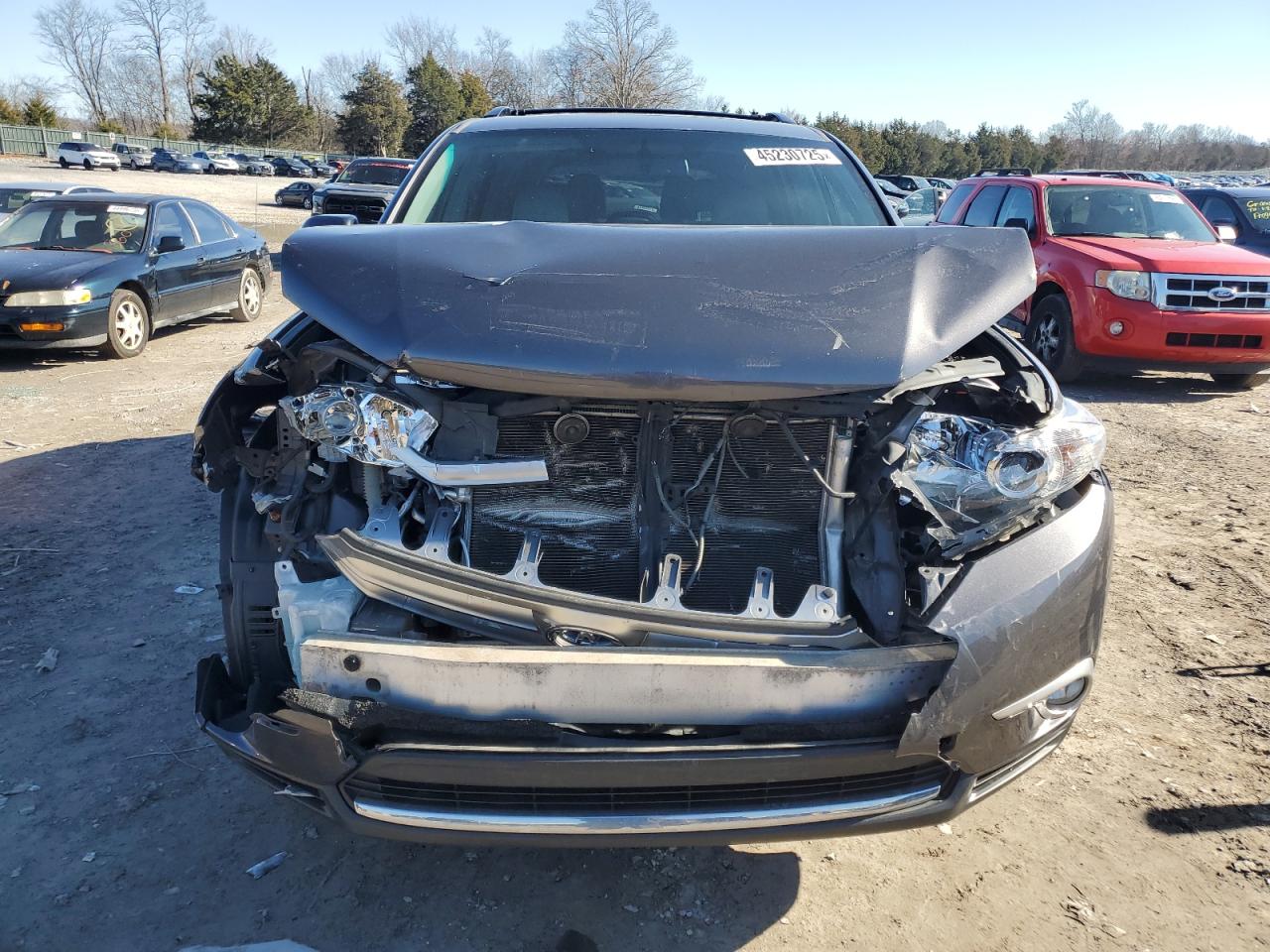 2013 Toyota Highlander VIN 5TDDK3EH2DS227754 Copart auction photo, front end / mechanical damage thumbnail 5