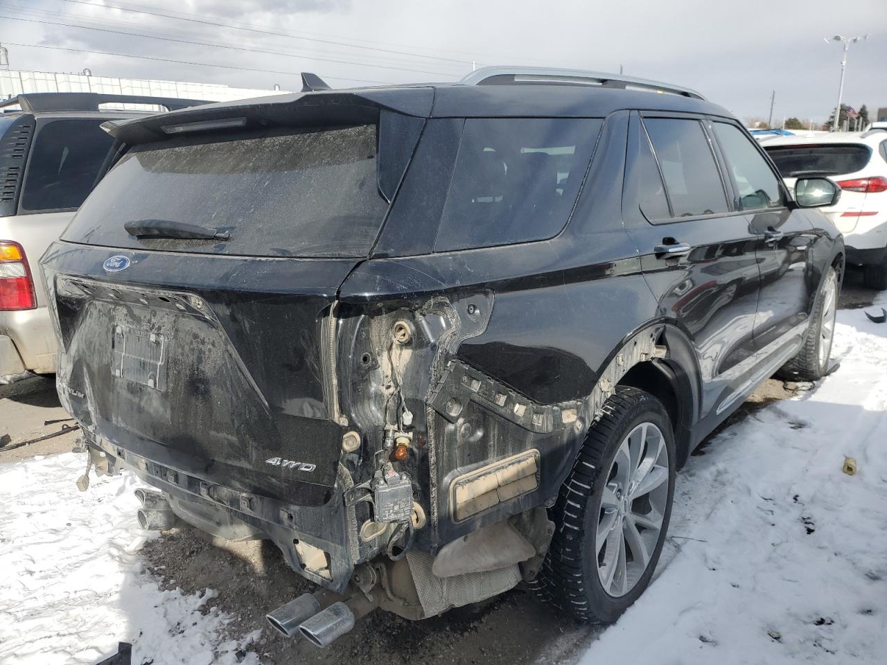 2021 Ford Explorer VIN 1FM5K8HC0MGB44170 Copart auction photo, rear end damage thumbnail 3