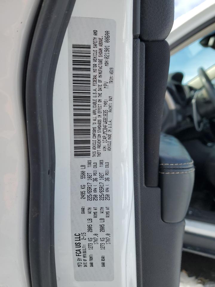 2015 Jeep Grand Cherokee VIN 1C4PJMCB4FW681835 Copart auction photo, front end damage thumbnail 13