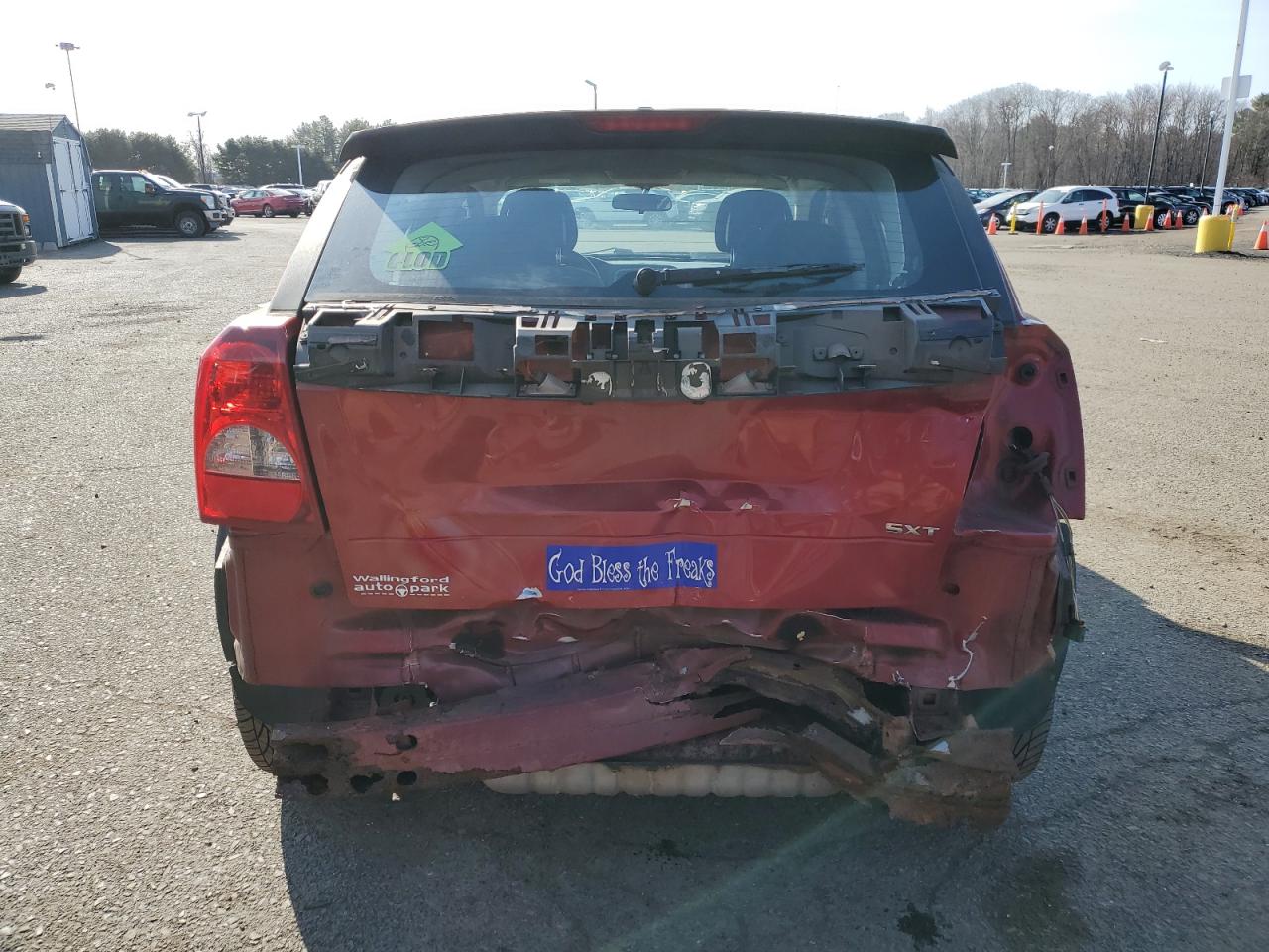 2010 Dodge Caliber VIN 1B3CB4HA2AD630108 Copart auction photo, rear end / top/roof damage thumbnail 6