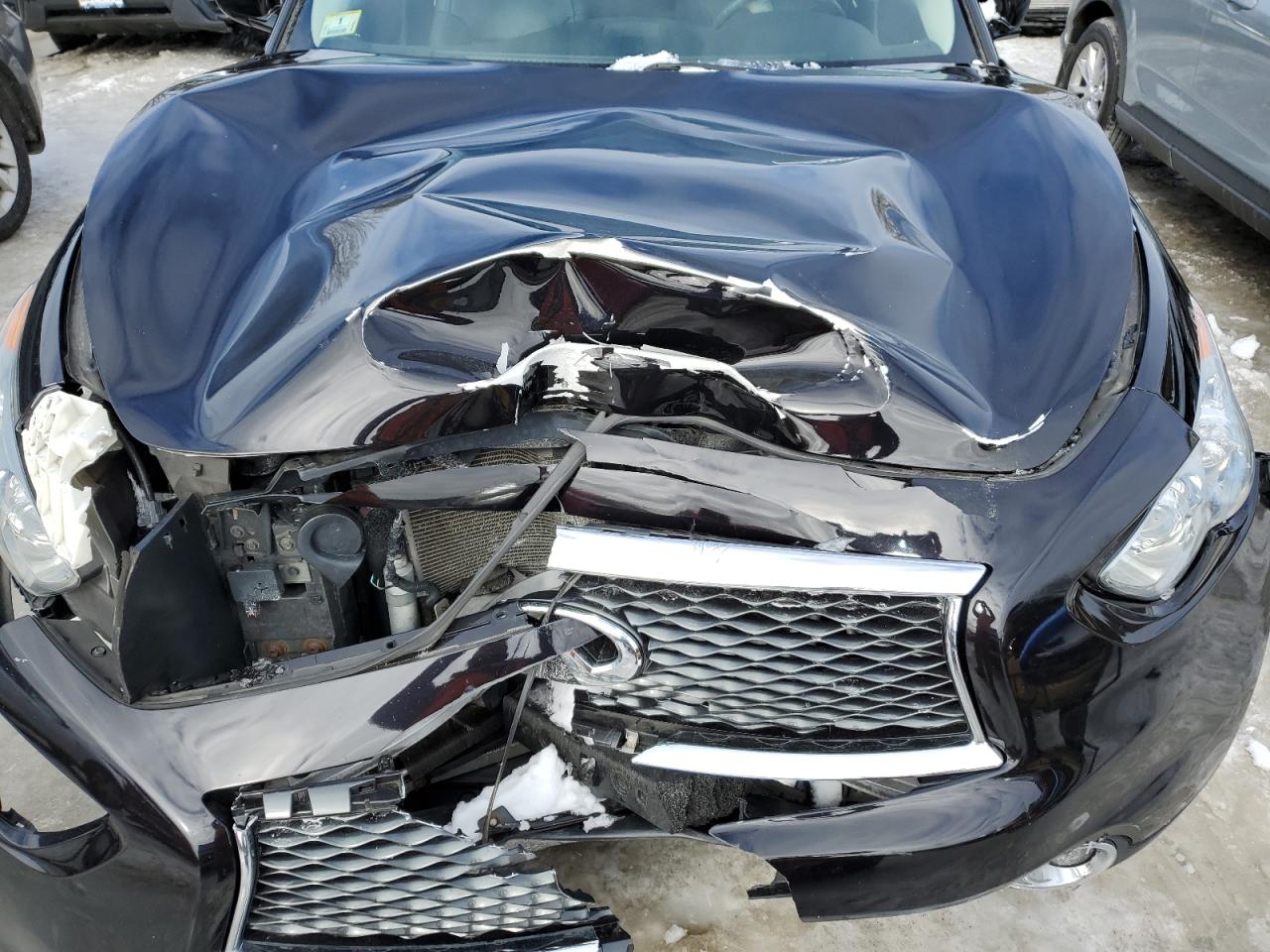 2017 Infiniti QX70 VIN JN8CS1MW0HM411015 Copart auction photo, front end damage thumbnail 12