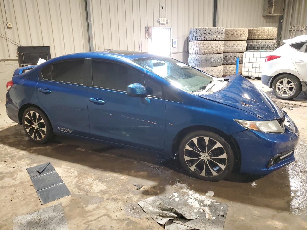 2013 Honda Civic VIN 2HGFB6E53DH704806 Copart auction photo, front end / minor dent/scratches damage thumbnail 4