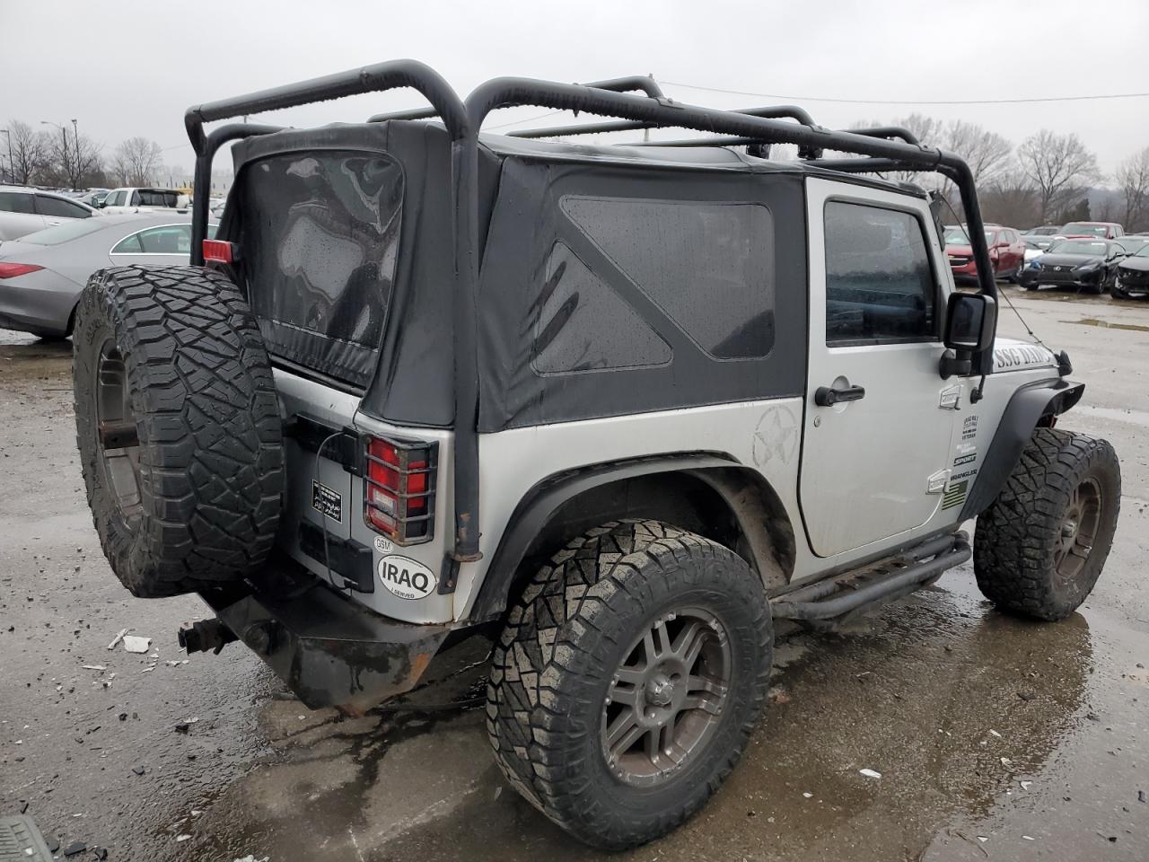 2010 Jeep Wrangler VIN 1J4AA2D1XAL231045 Copart auction photo, burn damage thumbnail 3