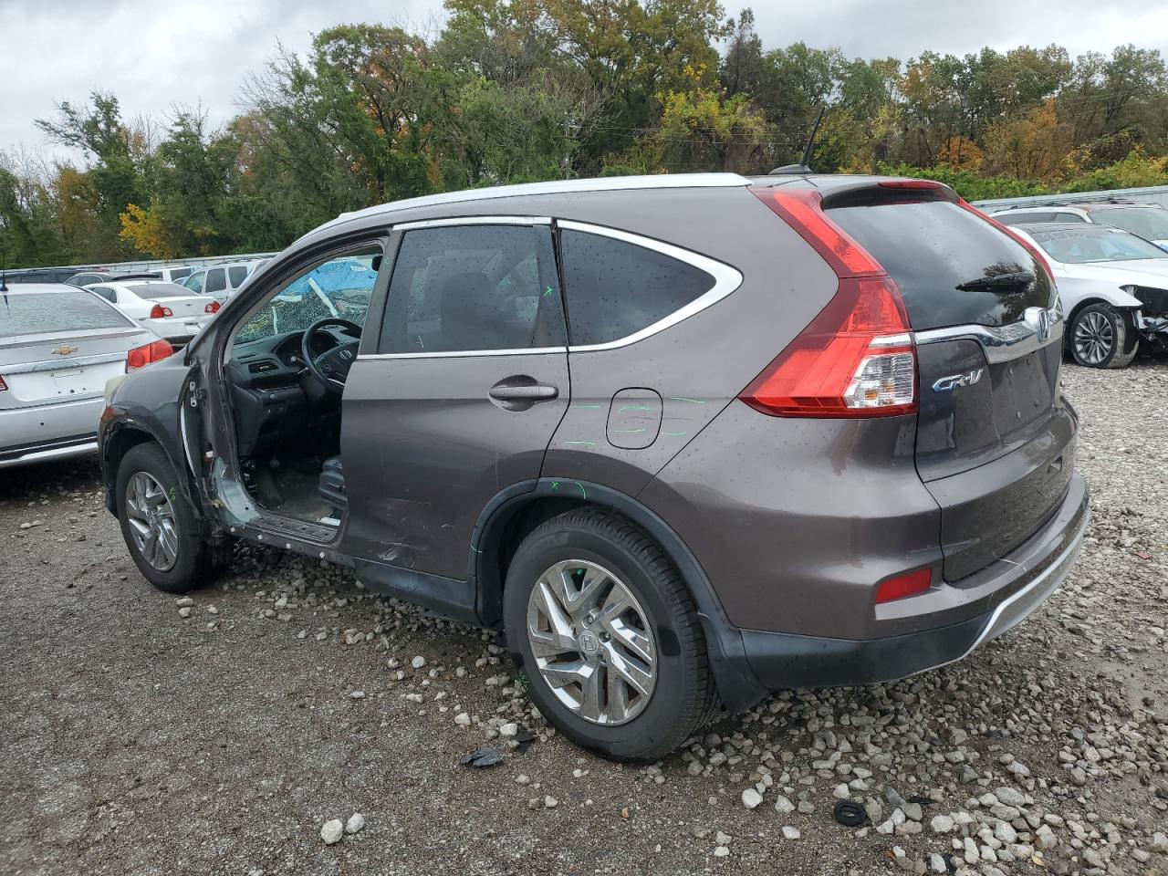 2015 Honda CR-V VIN 2HKRM3H71FH544999 Copart auction photo, side / front end damage thumbnail 2