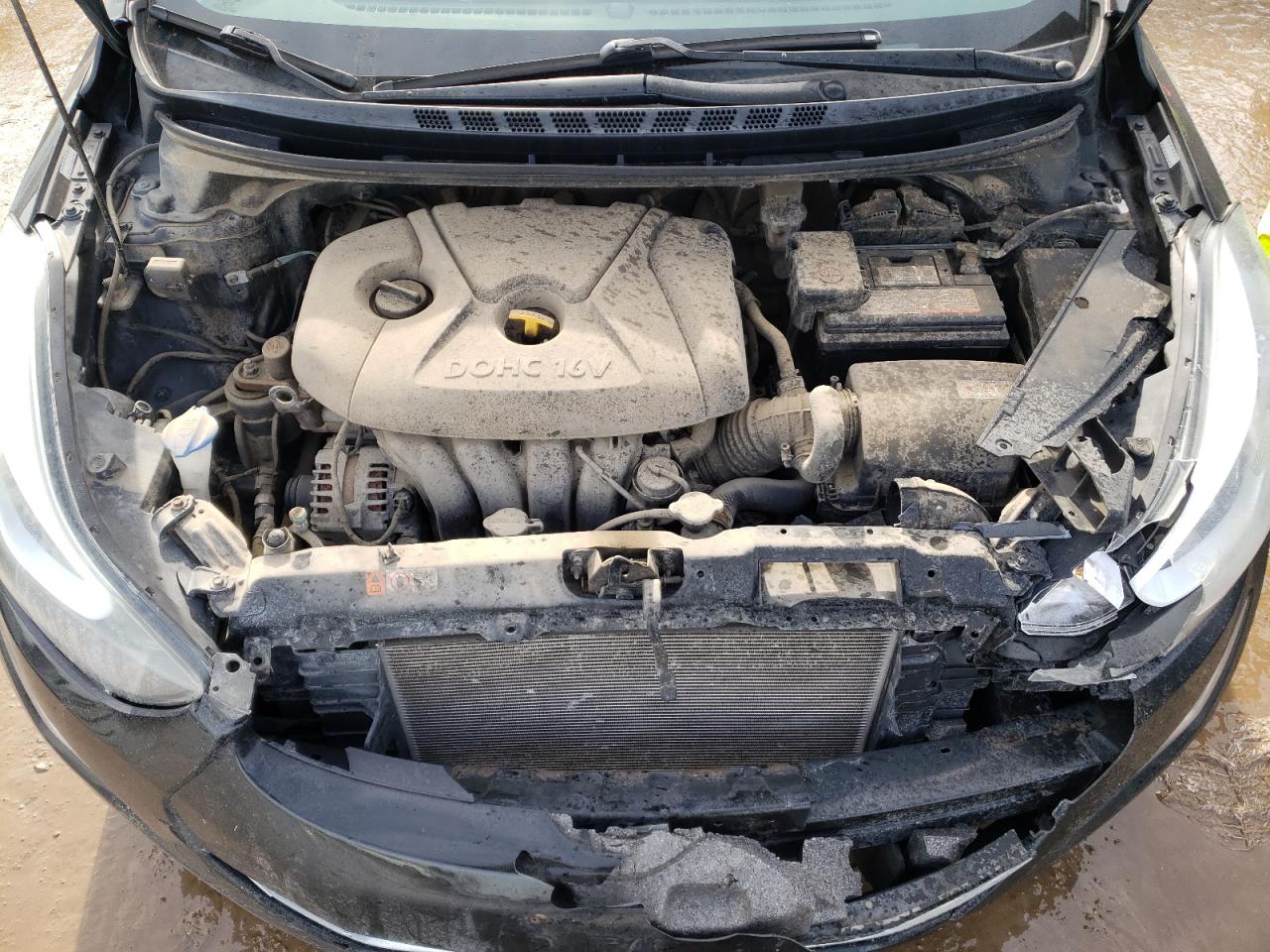 2016 Hyundai Elantra VIN KMHDH4AE5GU606095 Copart auction photo, front end damage thumbnail 11