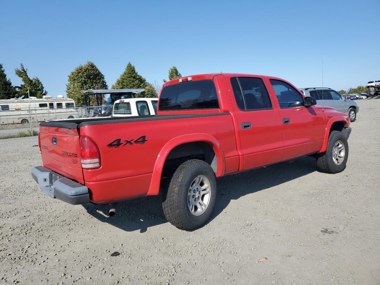 2004 Dodge Dakota VIN 1D7HG38K24S713939 Copart auction photo, side damage thumbnail 3