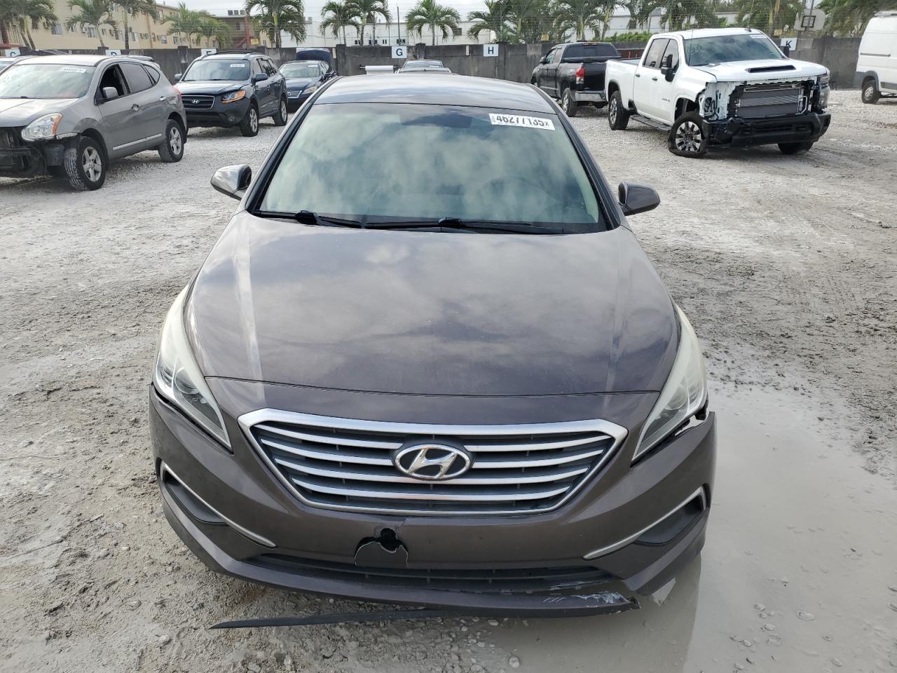 2017 Hyundai Sonata VIN 5NPE24AF1HH491445 Copart auction photo, front end damage thumbnail 5