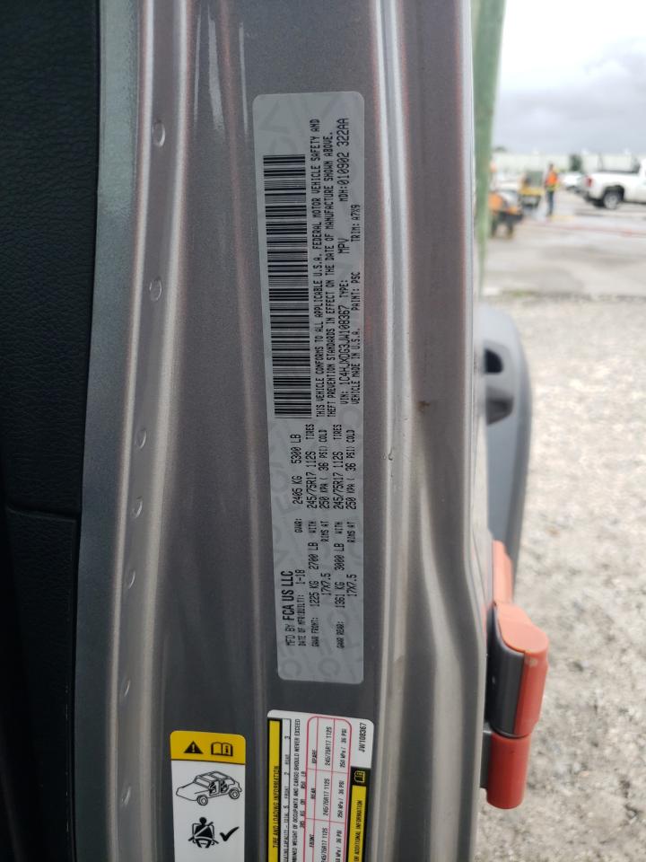 2018 Jeep Wrangler VIN 1C4HJXDG3JW108367 Copart auction photo, rear end / minor dent/scratches damage thumbnail 13