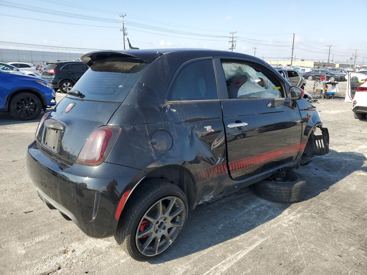 2013 Fiat 500 VIN 3C3CFFFH7DT743277 Copart auction photo, all over damage thumbnail 3