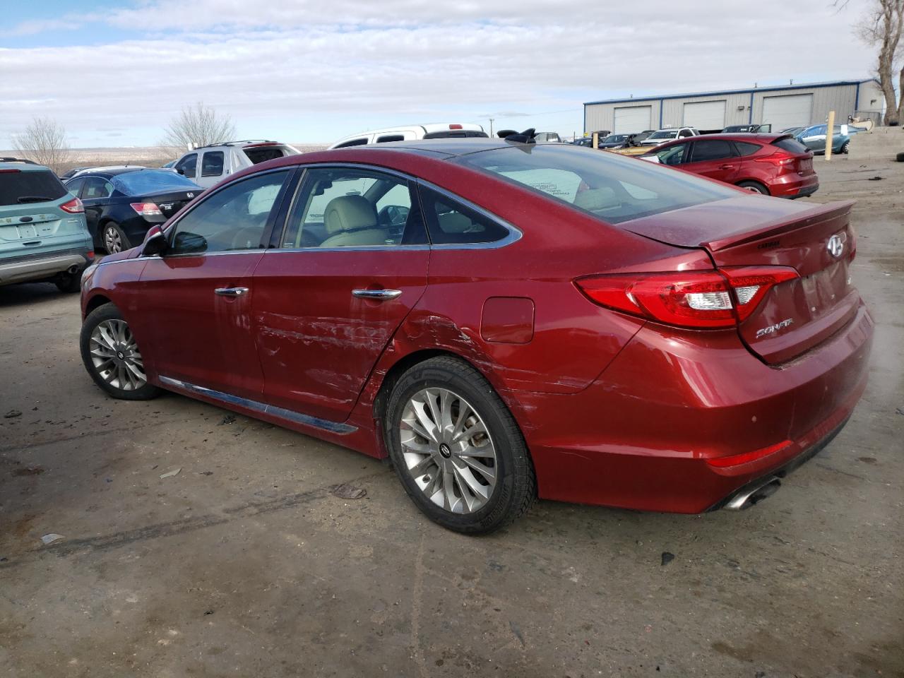 2015 Hyundai Sonata VIN 5NPE34AF0FH029792 Copart auction photo, side damage thumbnail 2