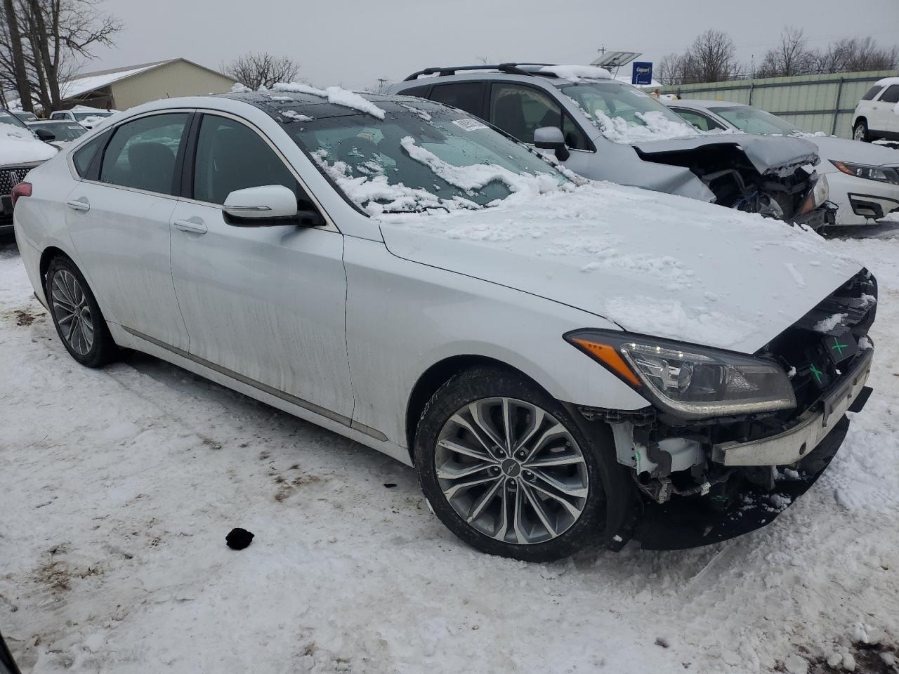 2017 Genesis G80 VIN KMHGN4JE8HU206703 Copart auction photo, front end damage thumbnail 4