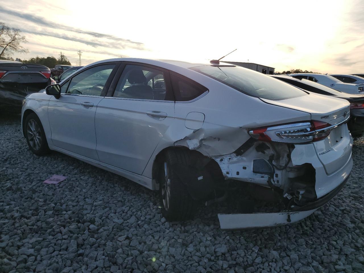2017 Ford Fusion VIN 3FA6P0HD2HR308446 Copart auction photo, side / rear end damage thumbnail 2