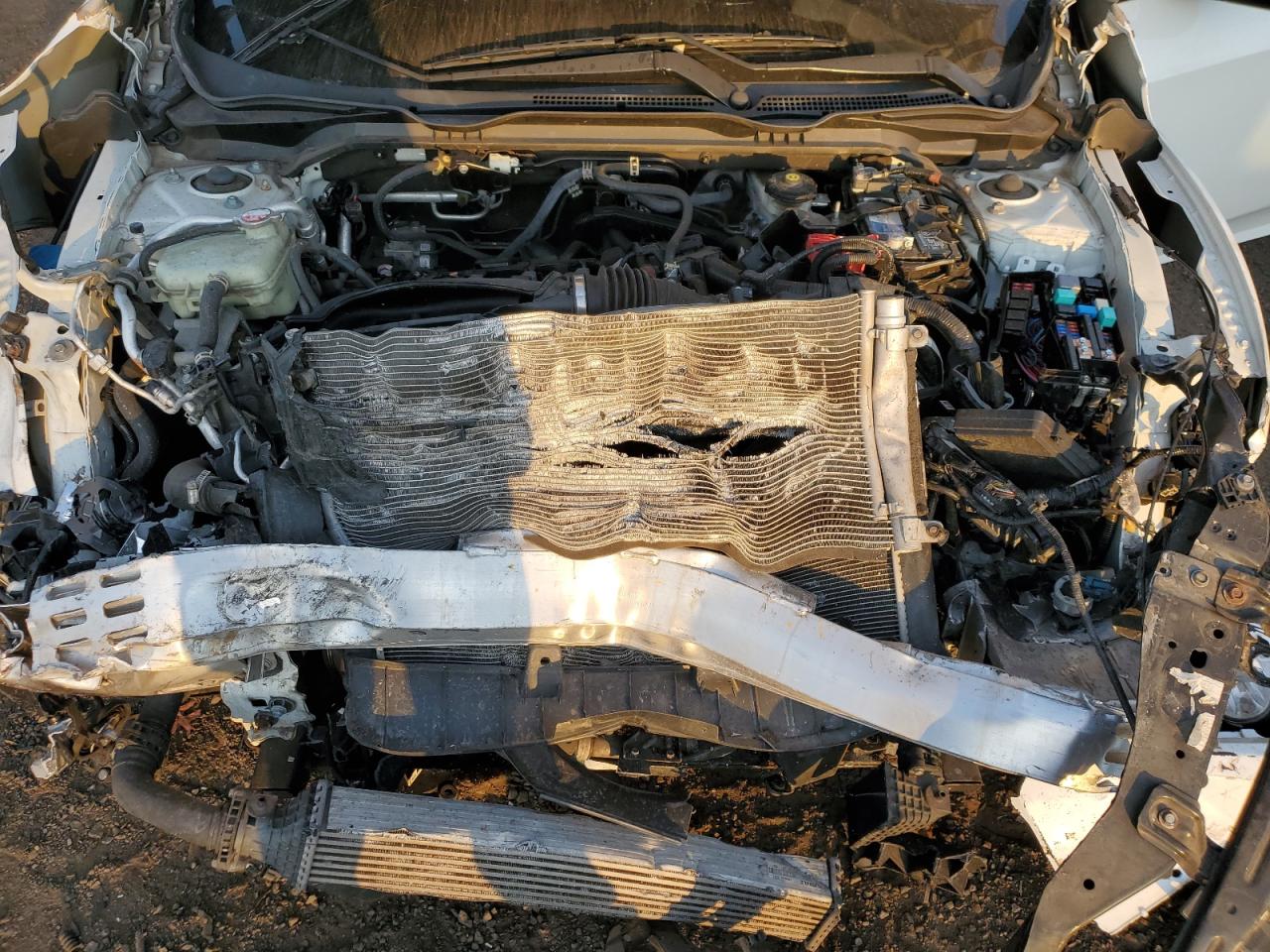 2018 Honda Civic VIN 2HGFC1F48JH645138 Copart auction photo, front end / frame damage damage thumbnail 12