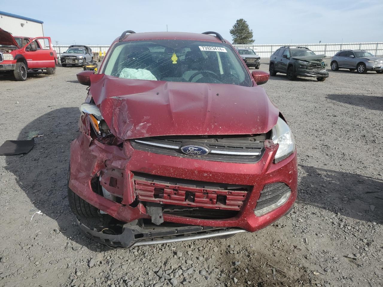 2015 Ford Escape VIN 1FMCU9GX6FUB81854 Copart auction photo, front end damage thumbnail 5