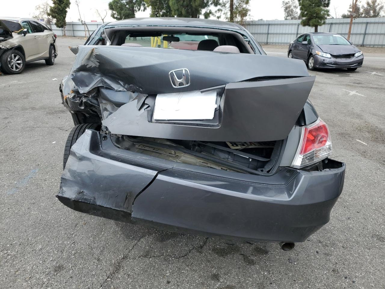 2009 Honda Accord VIN 1HGCP263X9A037698 Copart auction photo, rear end / side damage thumbnail 6