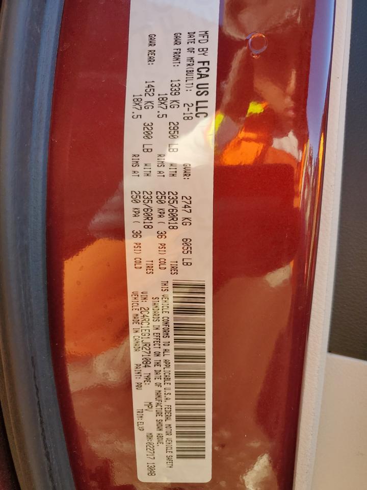 2018 Chrysler Pacifica VIN 2C4RC1EG1JR271084 Copart auction photo, front end / side damage thumbnail 13