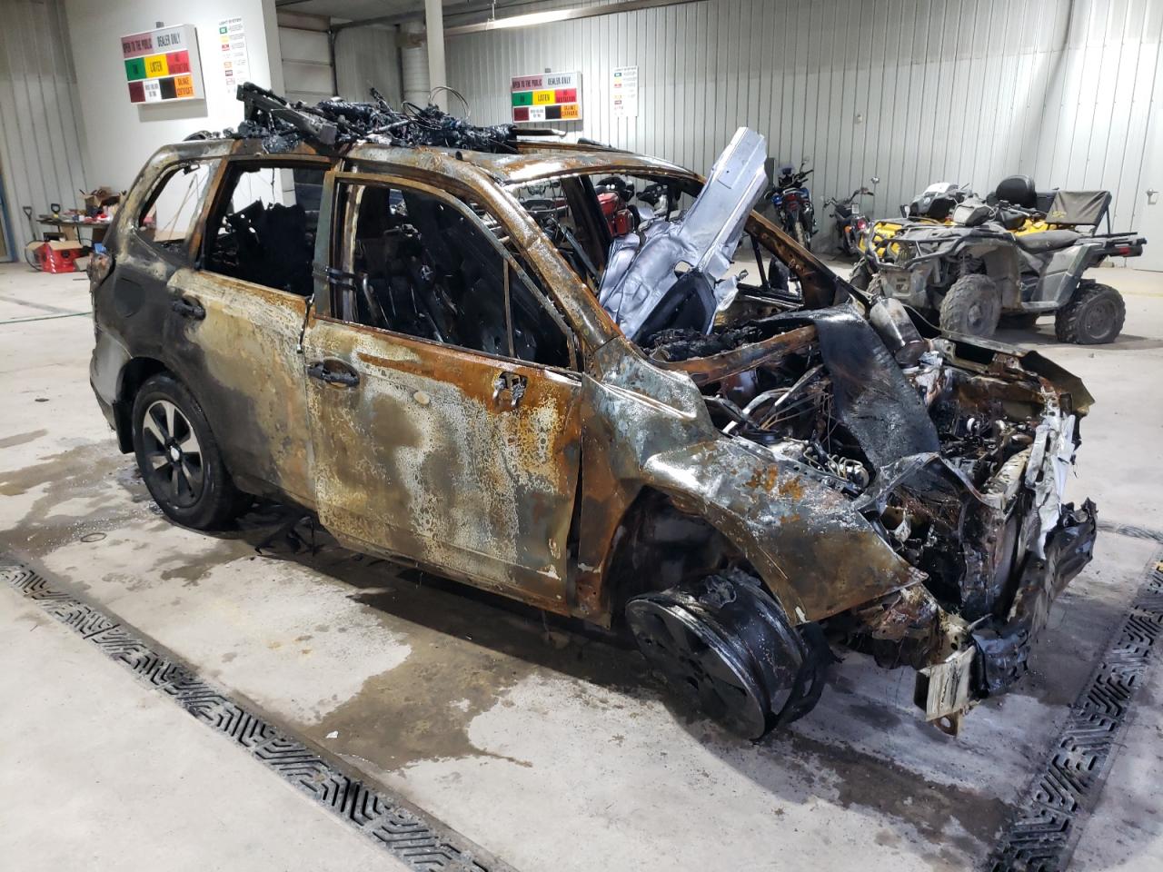 2018 Subaru Forester VIN JF2SJAGC0JH584772 Copart auction photo, burn / burn - interior damage thumbnail 4