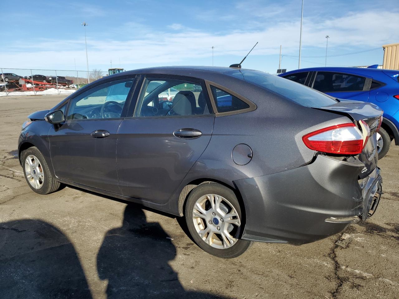 2014 Ford Fiesta VIN 3FADP4BJXEM216443 Copart auction photo, front end / rear end damage thumbnail 2