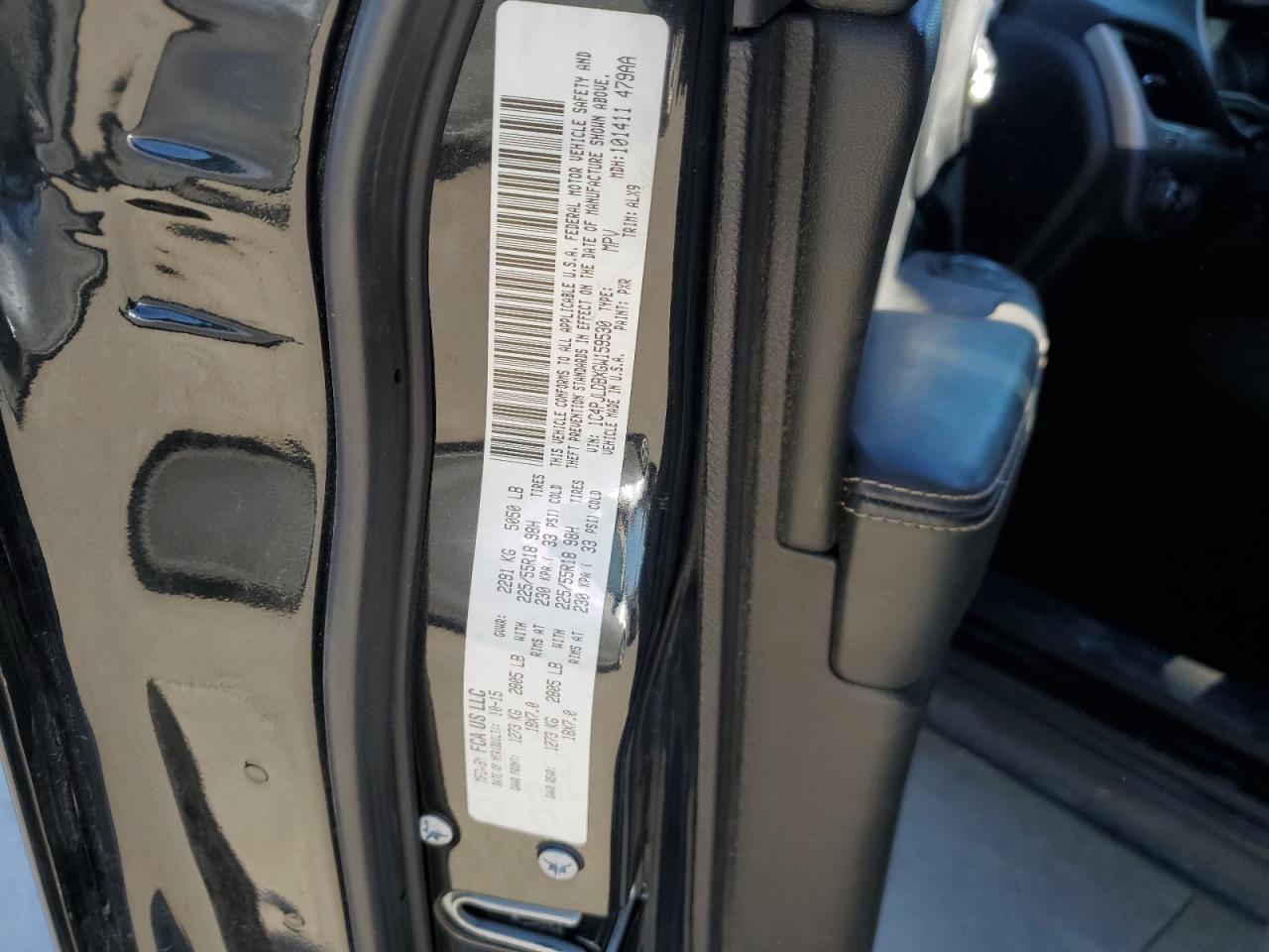 2016 Jeep Grand Cherokee VIN 1C4PJLDBXGW159530 Copart auction photo, front end / hail damage thumbnail 16
