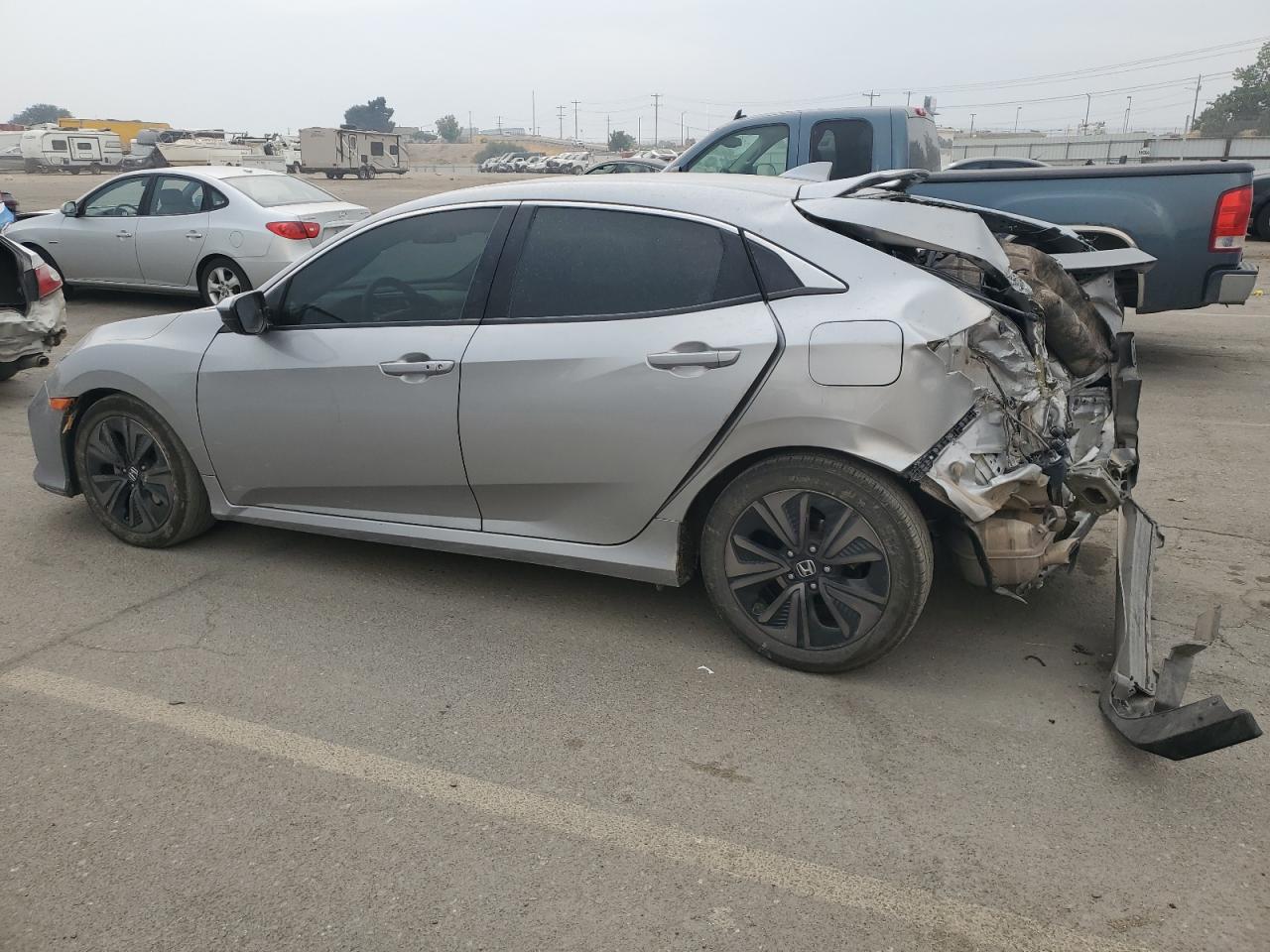 2018 Honda Civic VIN SHHFK7H53JU223082 Copart auction photo, rear end / side damage thumbnail 2
