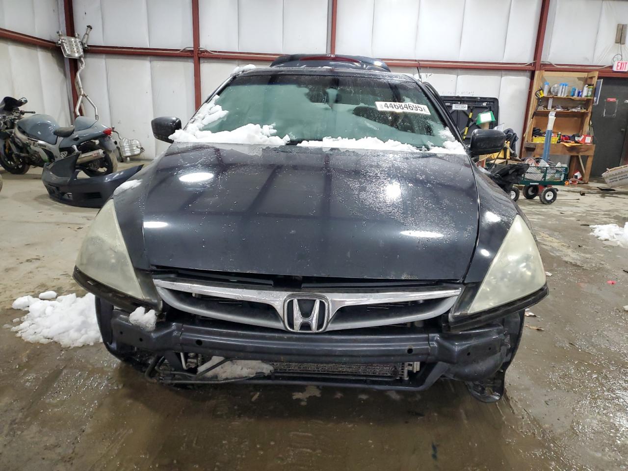 2006 Honda Accord VIN 1HGCM655X6A066391 Copart auction photo, front end / side damage thumbnail 5