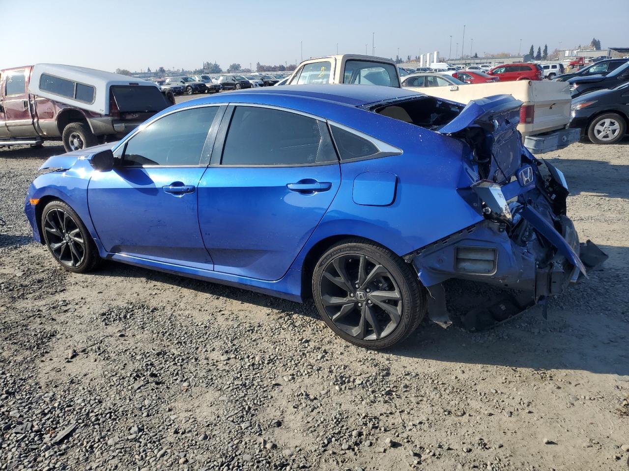 2019 Honda Civic VIN 19XFC2F80KE206312 Copart auction photo, all over damage thumbnail 2