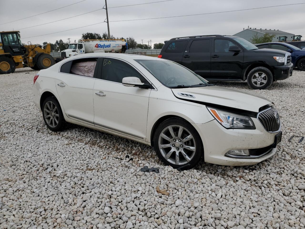 2014 Buick LaCrosse VIN 1G4GB5G32EF108559 Copart auction photo, side / front end damage thumbnail 4